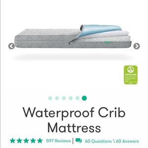 Newton crib mattress waterproof grey